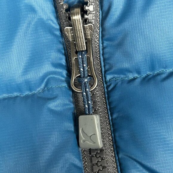 Eddie Bauer Vest Mens Large Blue Gray Down Puffer Quilted Insulated Zip Pockets - Picture 5 of 16